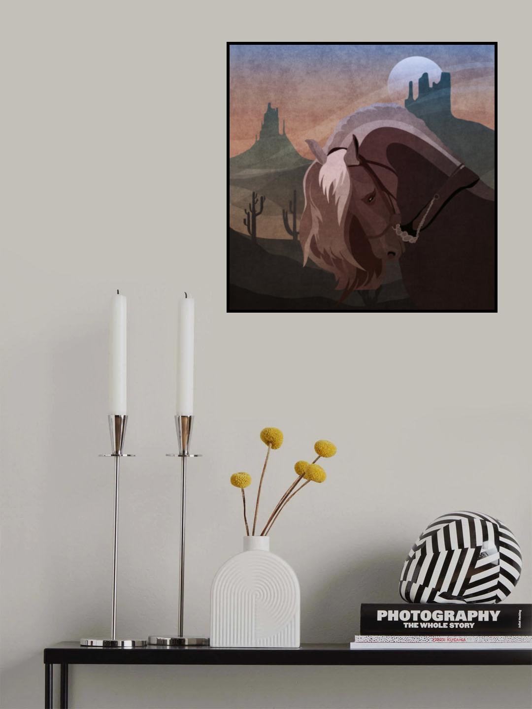 Cowboy Horse Poster och Canvastavla