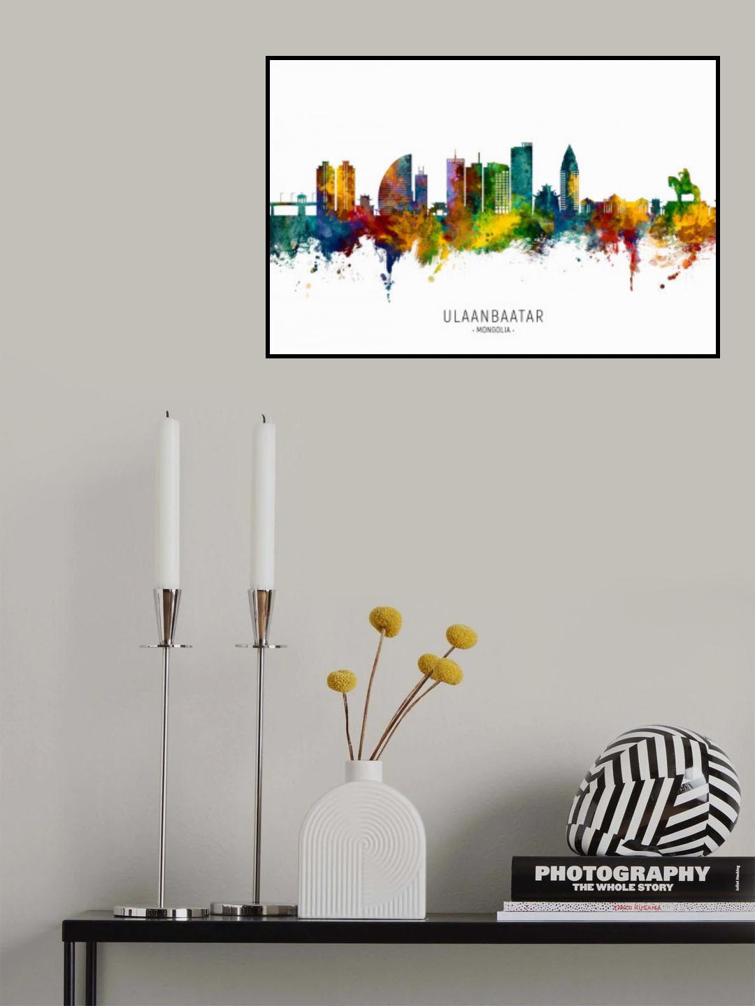 Ulaanbaatar Mongolia Skyline Poster och Canvastavla
