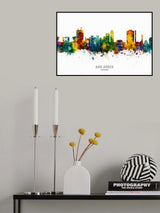 Ann Arbor Michigan Skyline Poster och Canvastavla