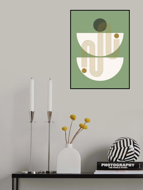 Mid Century In Sage Green Poster och Canvastavla