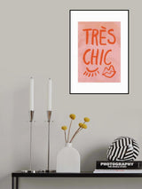 Très Chic Pink Frame Poster och Canvastavla
