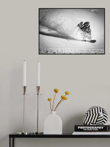 Henri making a powder turn... Poster och Canvastavla