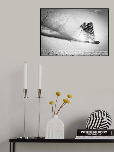Henri making a powder turn... Poster och Canvastavla