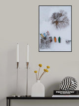 Beach after snow storm Poster och Canvastavla