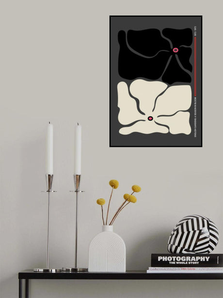 Two By Two Flower Grey Poster och Canvastavla