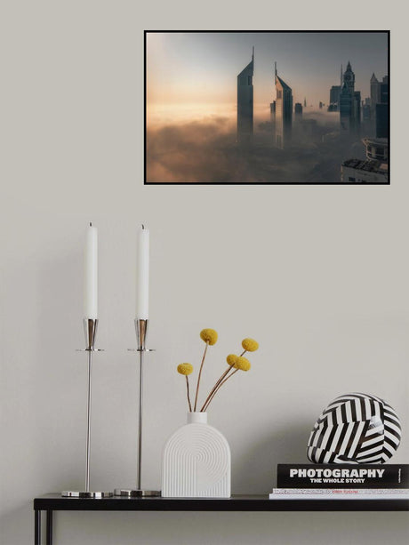Fog Lockdown on the City of Steel Poster och Canvastavla