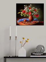 Still life with a bouquet of meadow flowers Poster och Canvastavla