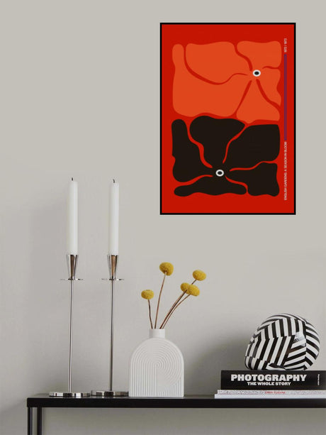 Two By Two Flower Red Poster och Canvastavla
