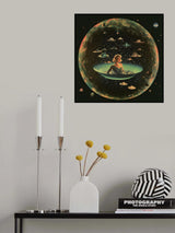 Space Bubble Collage Art Poster och Canvastavla