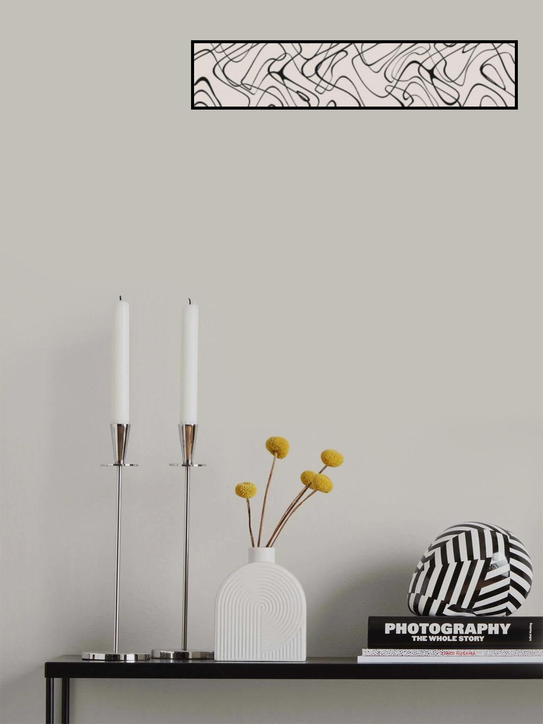 Thin Shakey Lines Square Poster och Canvastavla