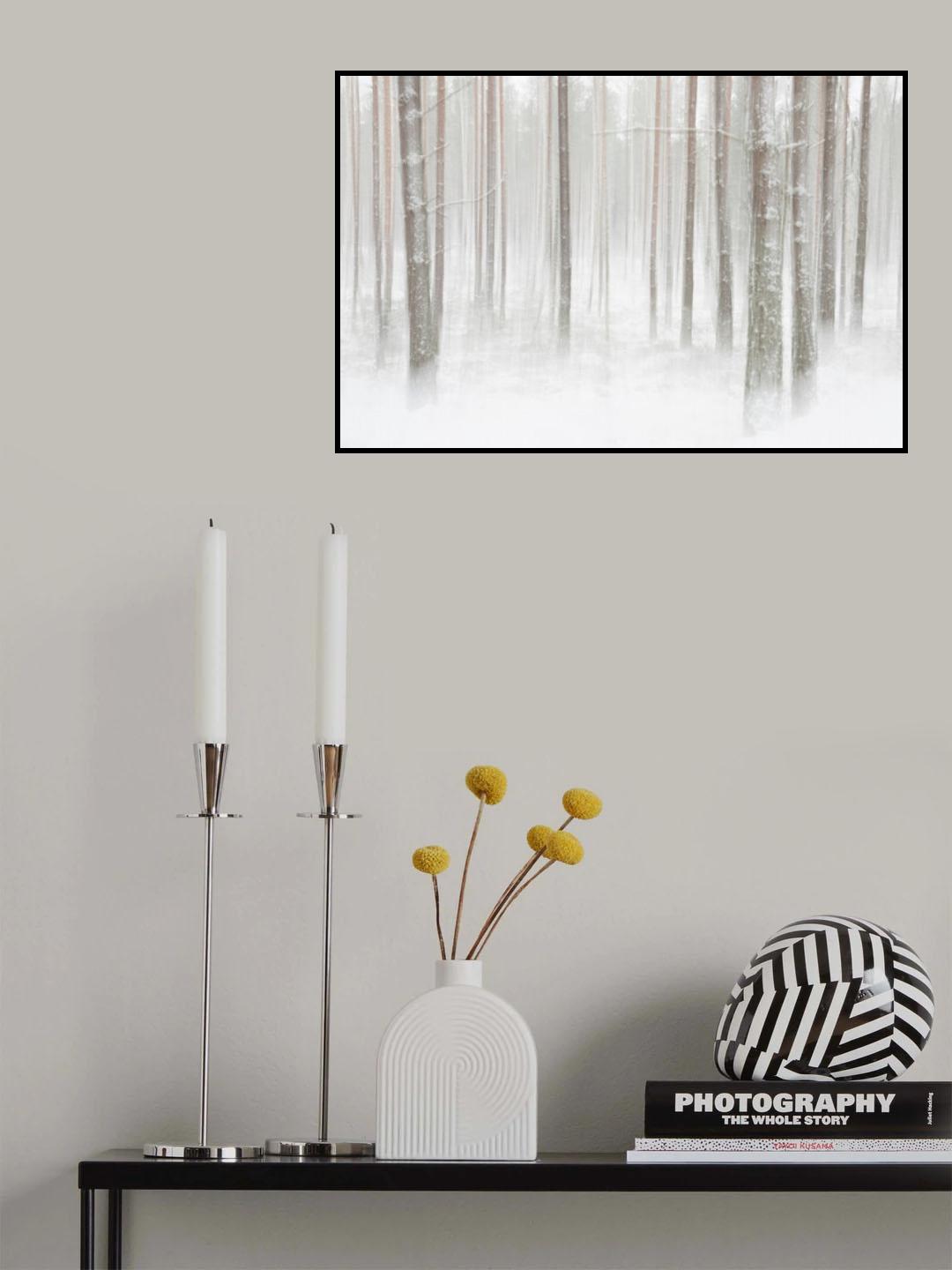 Winterforest in Sweden Poster och Canvastavla