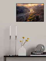 Golden hour (Iceland Highland Mountain View) Poster och Canvastavla
