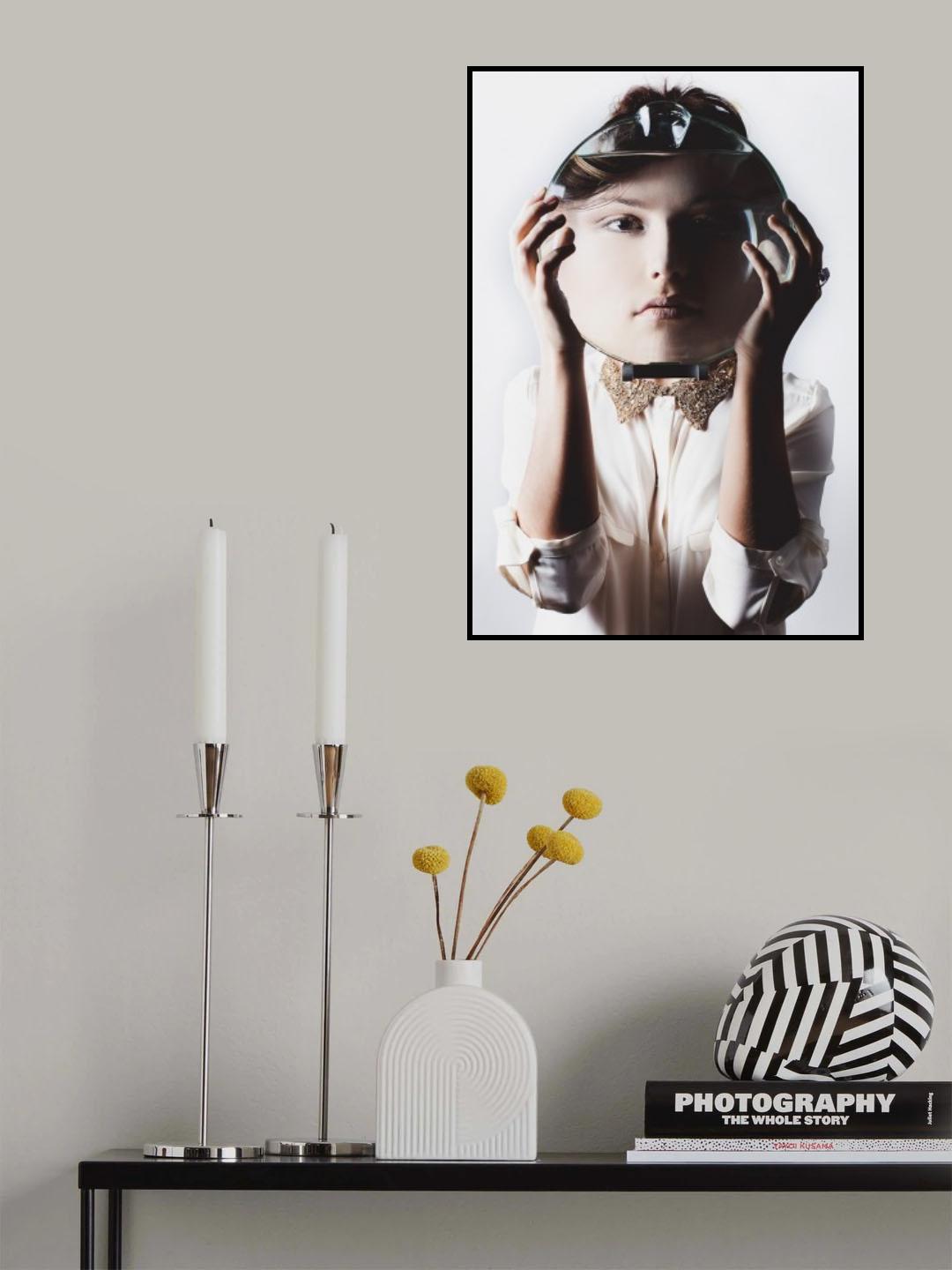 Aqua White Poster och Canvastavla