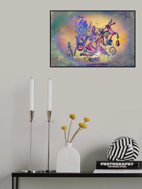 Crazy Santa man Poster och Canvastavla