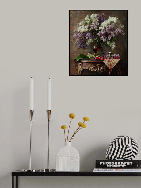 Still life with lilac flowers Poster och Canvastavla