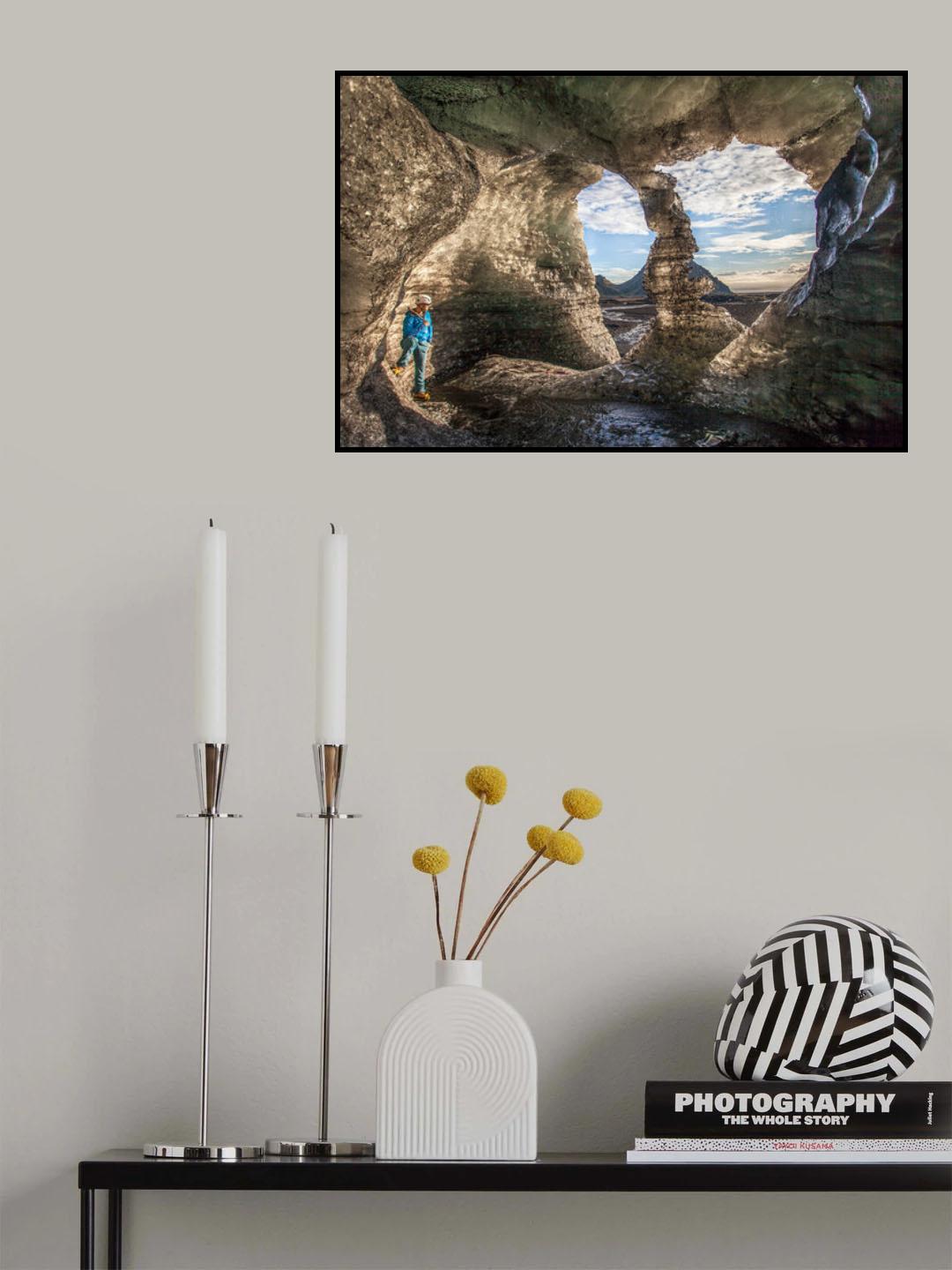 Enjoying the light coming through the cold window frame.. Poster och Canvastavla