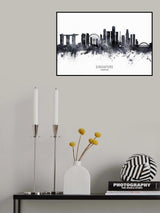 Singapore Skyline Poster och Canvastavla