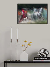 Horse pair  marathon race Poster och Canvastavla