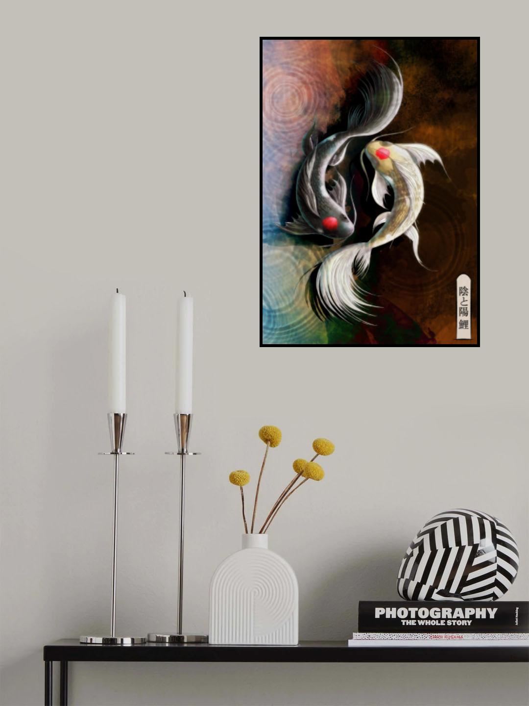 Dark Koi Poster och Canvastavla