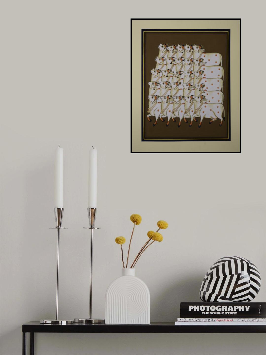 COW TRADITIONAL ART Poster och Canvastavla