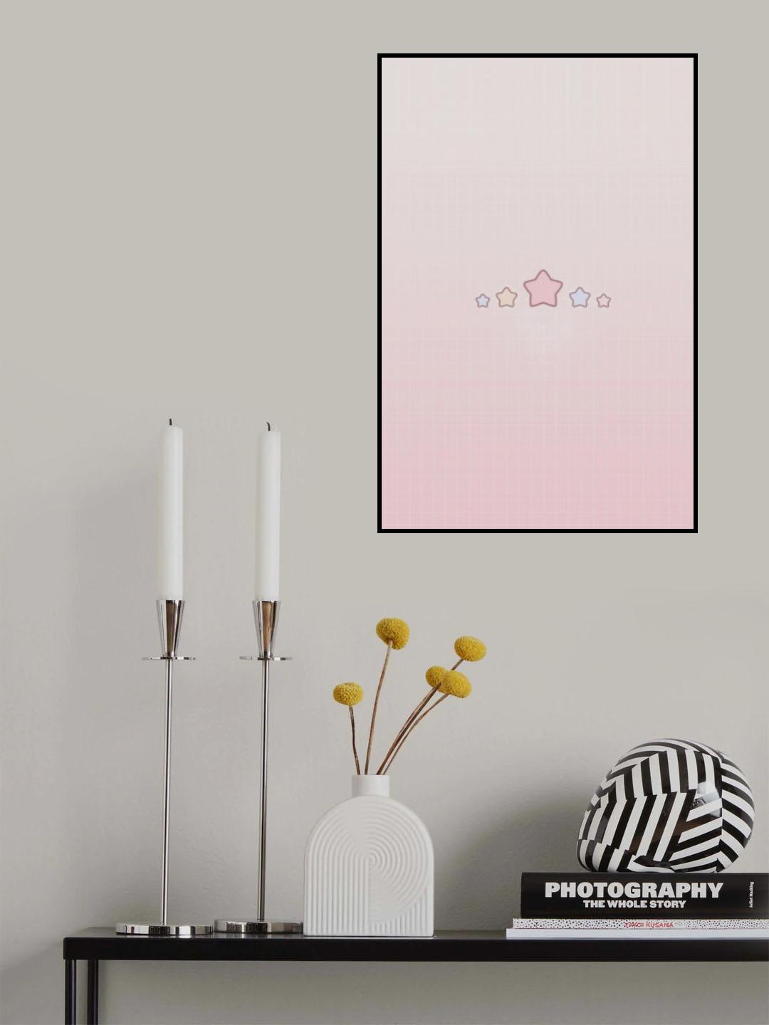 Pink Star Poster och Canvastavla