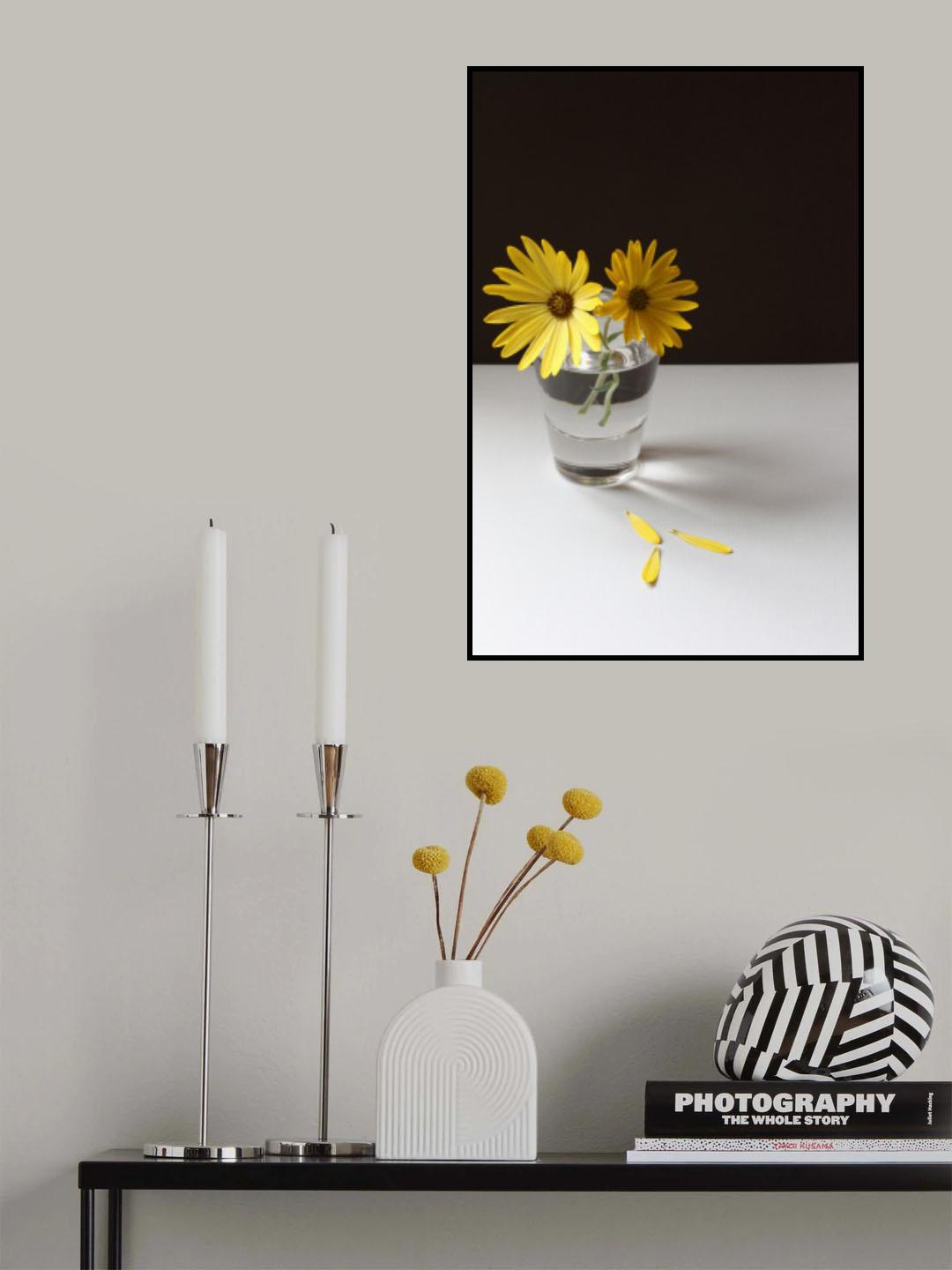 Yellow Daisy Still Life Poster och Canvastavla