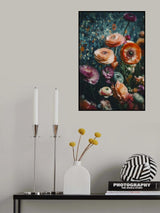 Flowers And Mosaic Poster och Canvastavla