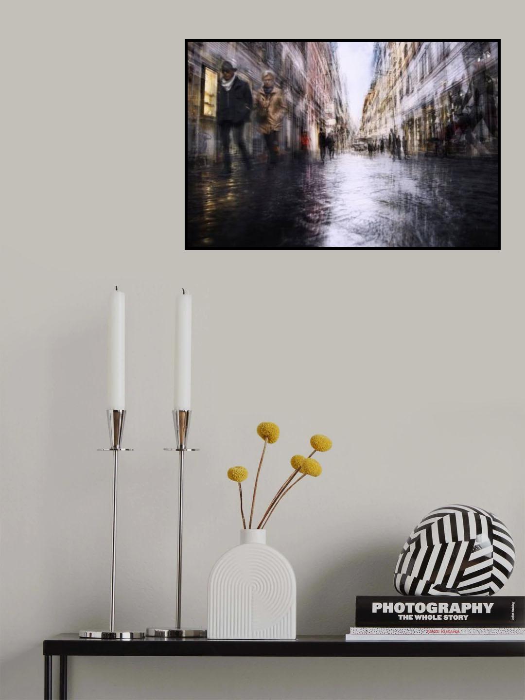 Old town after the rain Poster och Canvastavla