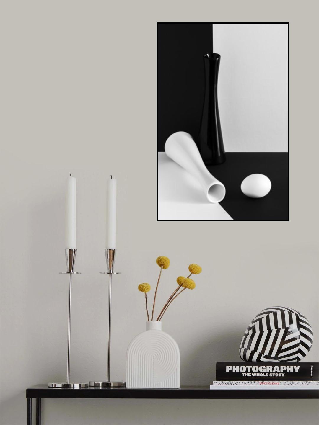 Still life with egg and vases Poster och Canvastavla