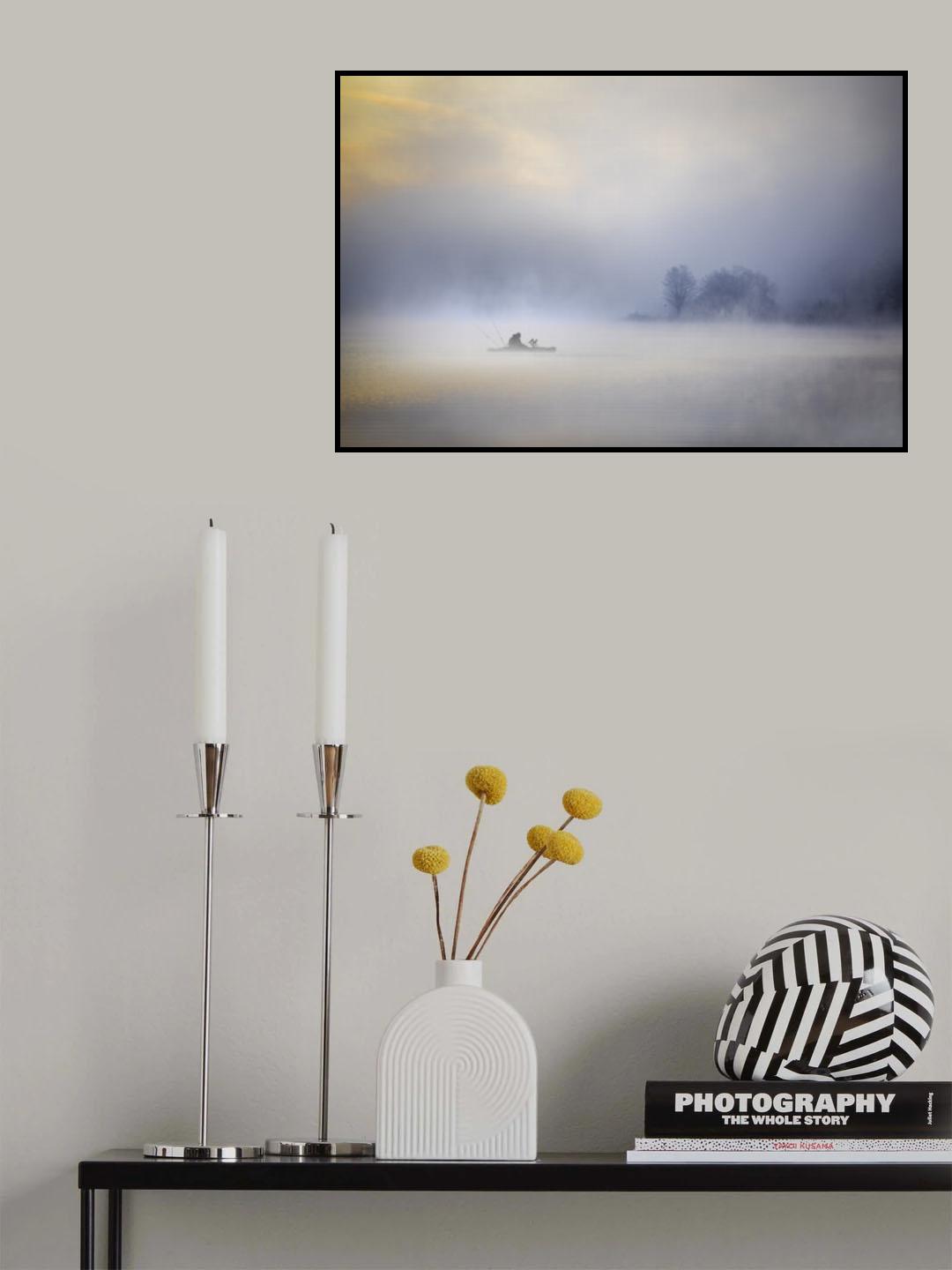 Foggy lake Poster och Canvastavla