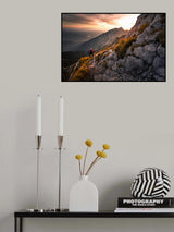 Sunset high alpine ride Poster och Canvastavla