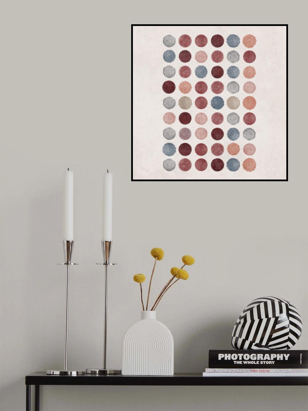 Watercolor Dots Poster och Canvastavla