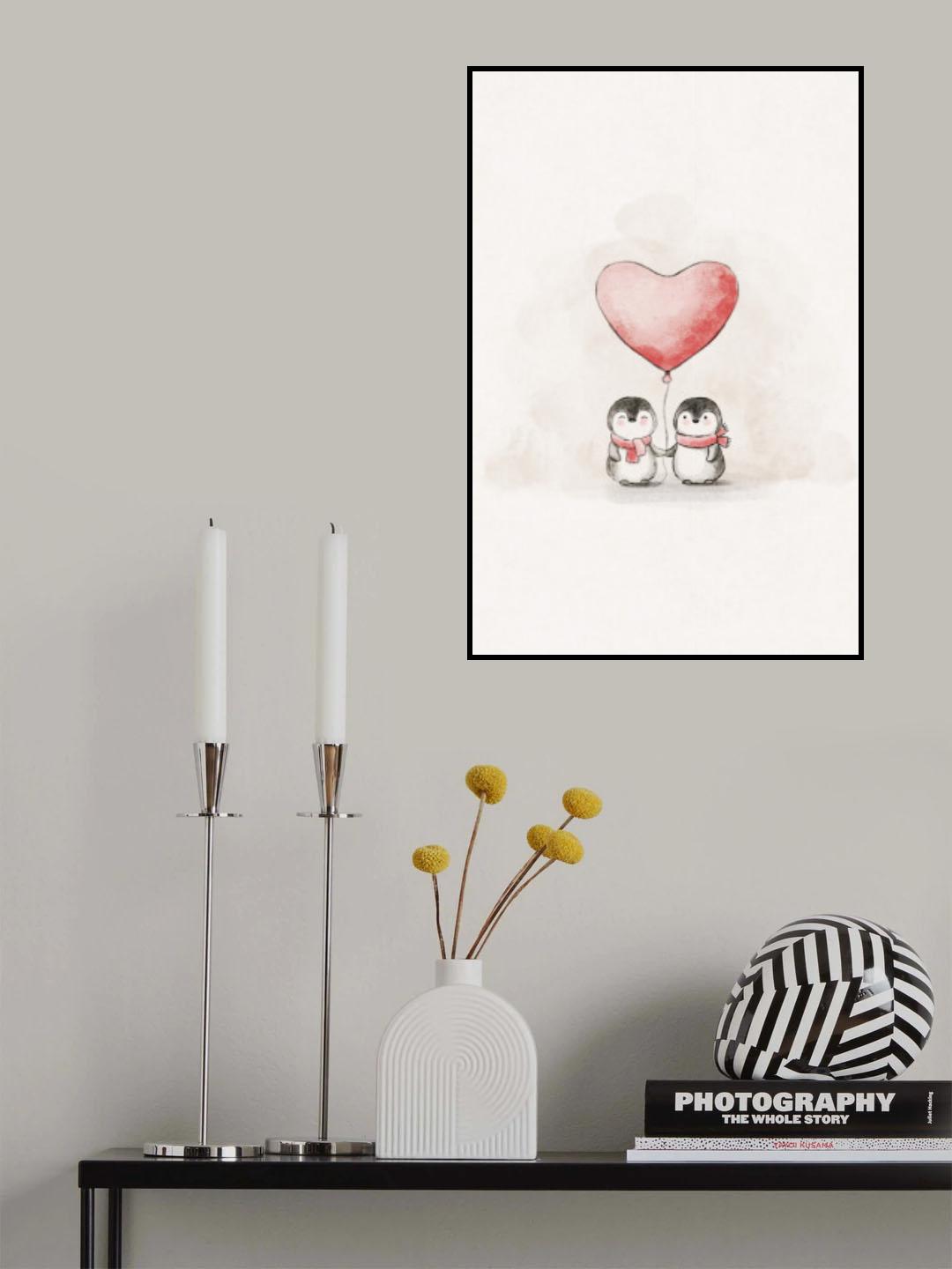 Penguin in Love (1) Poster och Canvastavla
