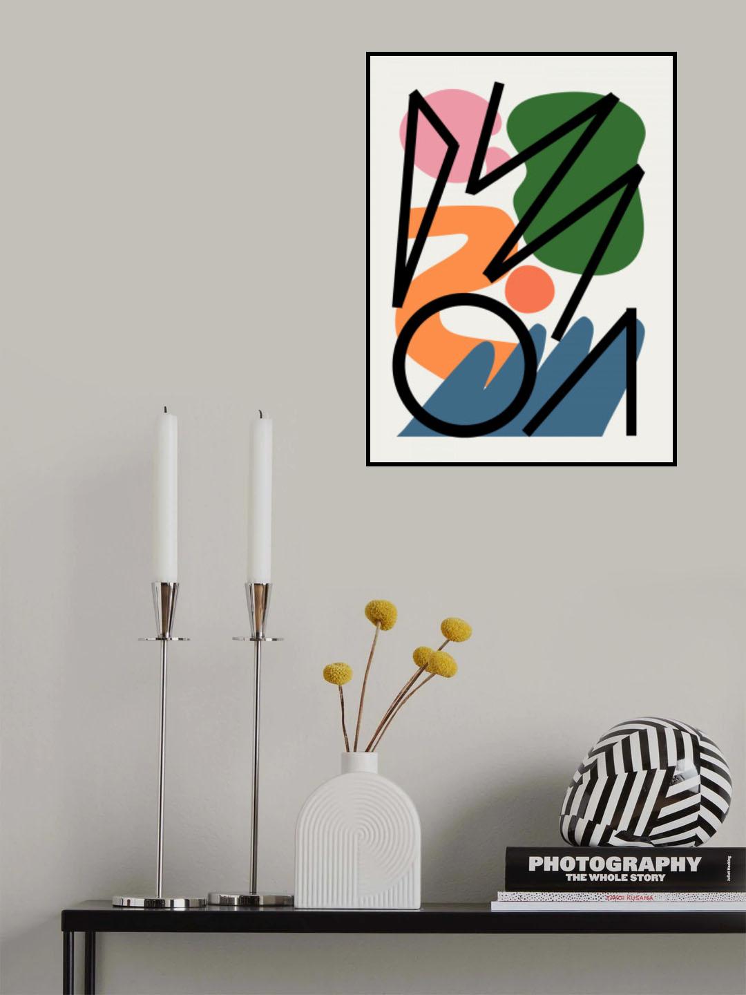 Bold Line and Curve Poster och Canvastavla