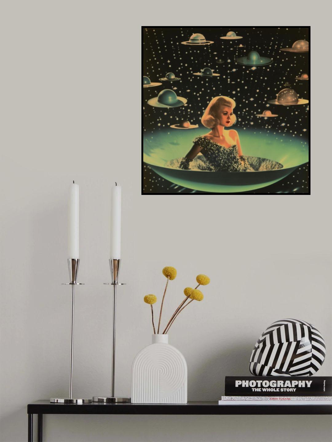 She Came From Space Collage Poster och Canvastavla