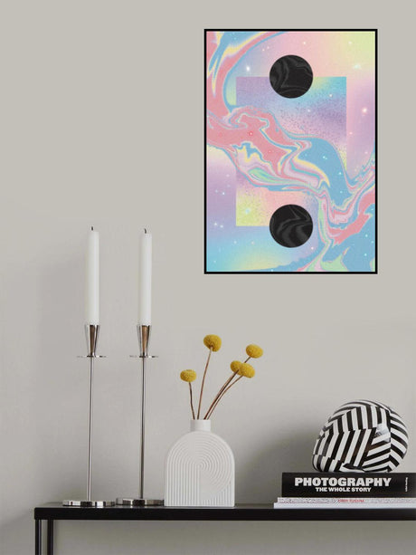 Black Hole Pastel Cosmos Poster och Canvastavla