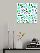 Periwinkle Green Fruit Bowl Poster och Canvastavla