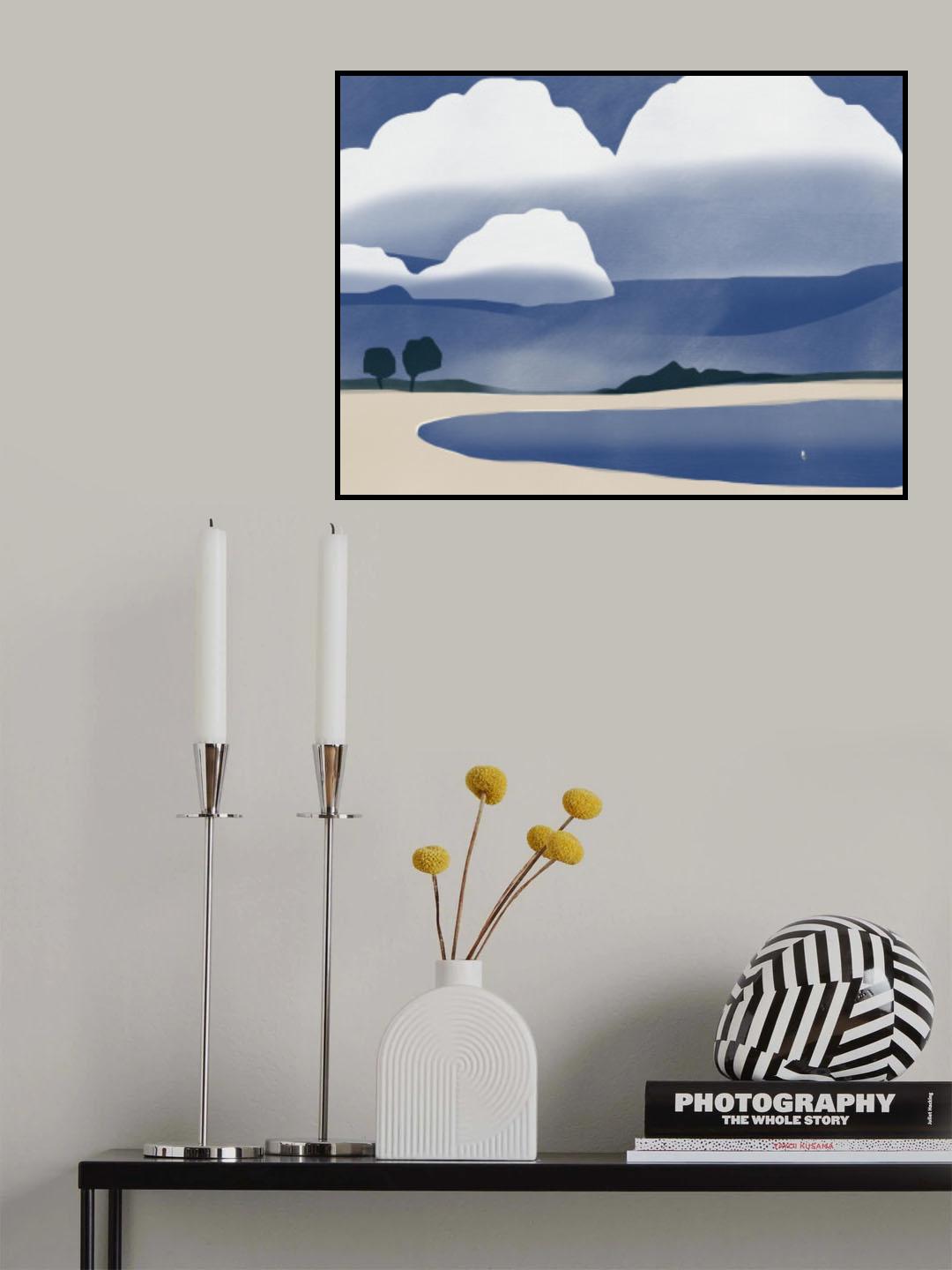 Seagull In the Rain Poster och Canvastavla