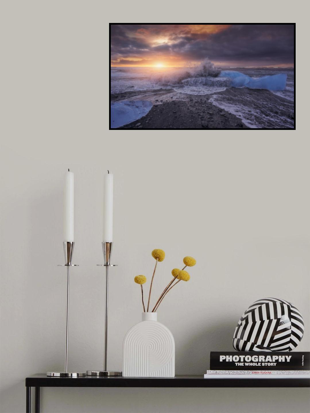 Dramatic sky in the beach 7R7515 Poster och Canvastavla