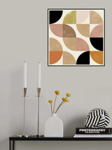 Circles Nov 19  Beige Viertel Circles Poster och Canvastavla