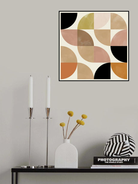Circles Nov 19  Beige Viertel Circles Poster och Canvastavla
