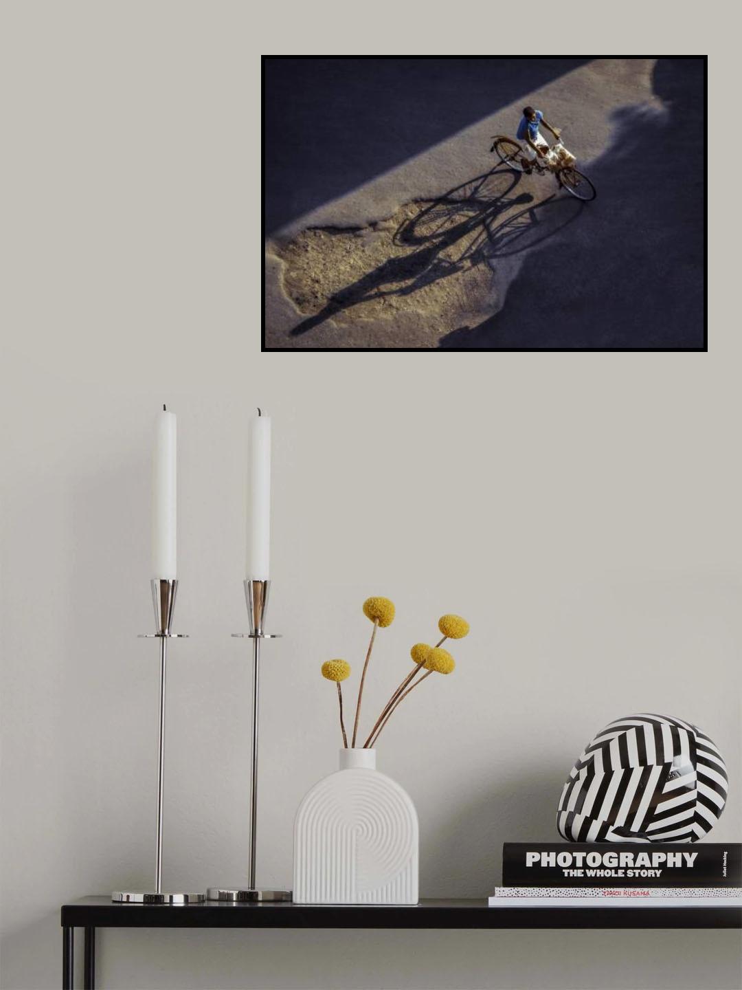 Playing with the golden hour bike Poster och Canvastavla