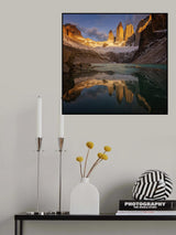 Sunrise at Paine Towers Poster och Canvastavla