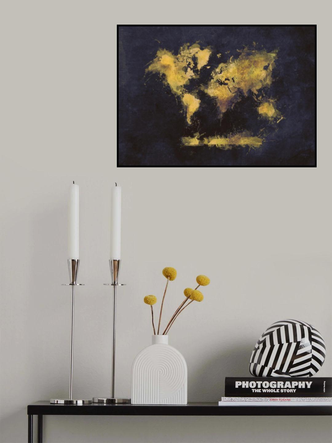 World map 22 Poster och Canvastavla