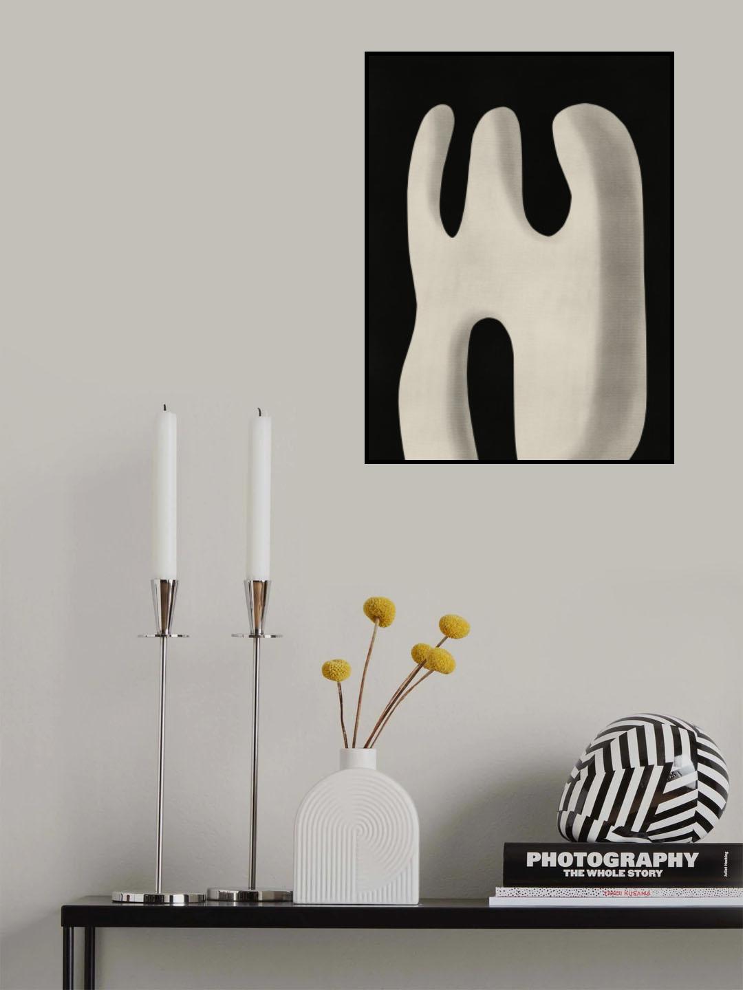 Abstract White Sculpture Scream Poster och Canvastavla