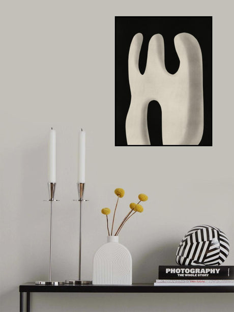 Abstract White Sculpture Scream Poster och Canvastavla