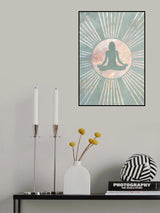 Yoga Boho Sun Green 5 Poster och Canvastavla