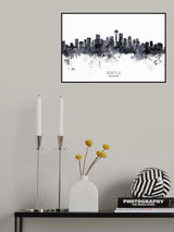 Seattle Washington Skyline Poster och Canvastavla