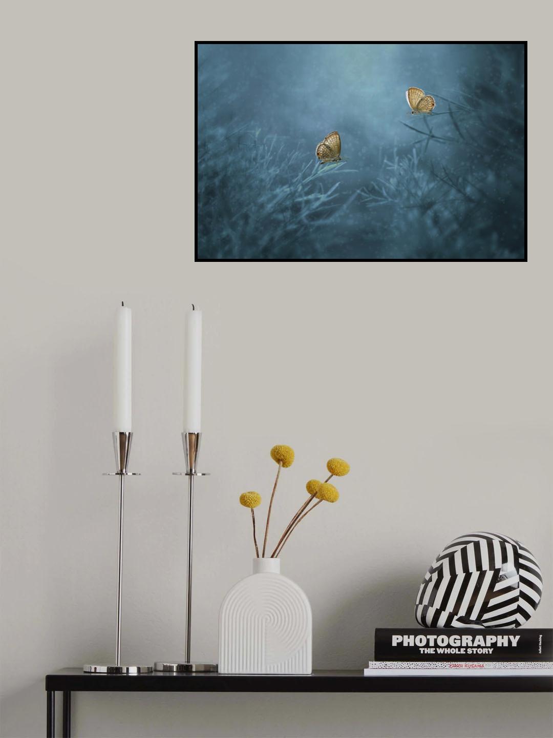 Two Butterflies Poster och Canvastavla