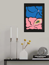 Two By Two Flower Rainbow Grey Poster och Canvastavla